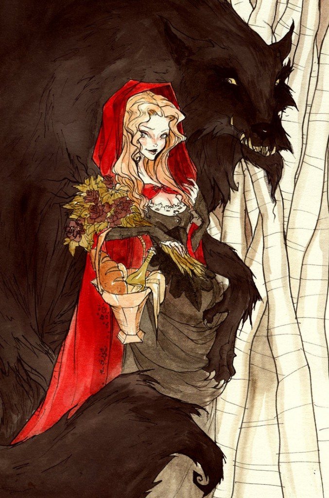 "Little Red and the Wolf" © Abigail Larson