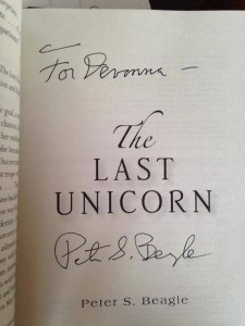 The Last Unicorn Signing Peter S. Beagle