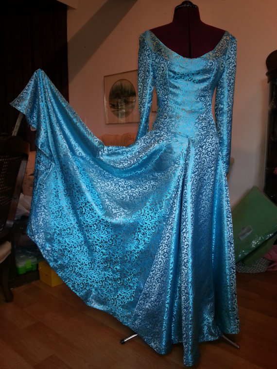 elsa inspired prom dress